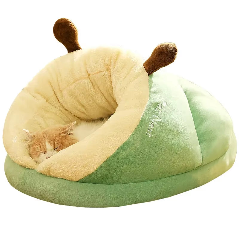 Warm Small Dog Kennel Bed Breathable Dog House Cute Slippers Shaped Dog Bed Cat Sleep Bag Foldable Washable Pet House