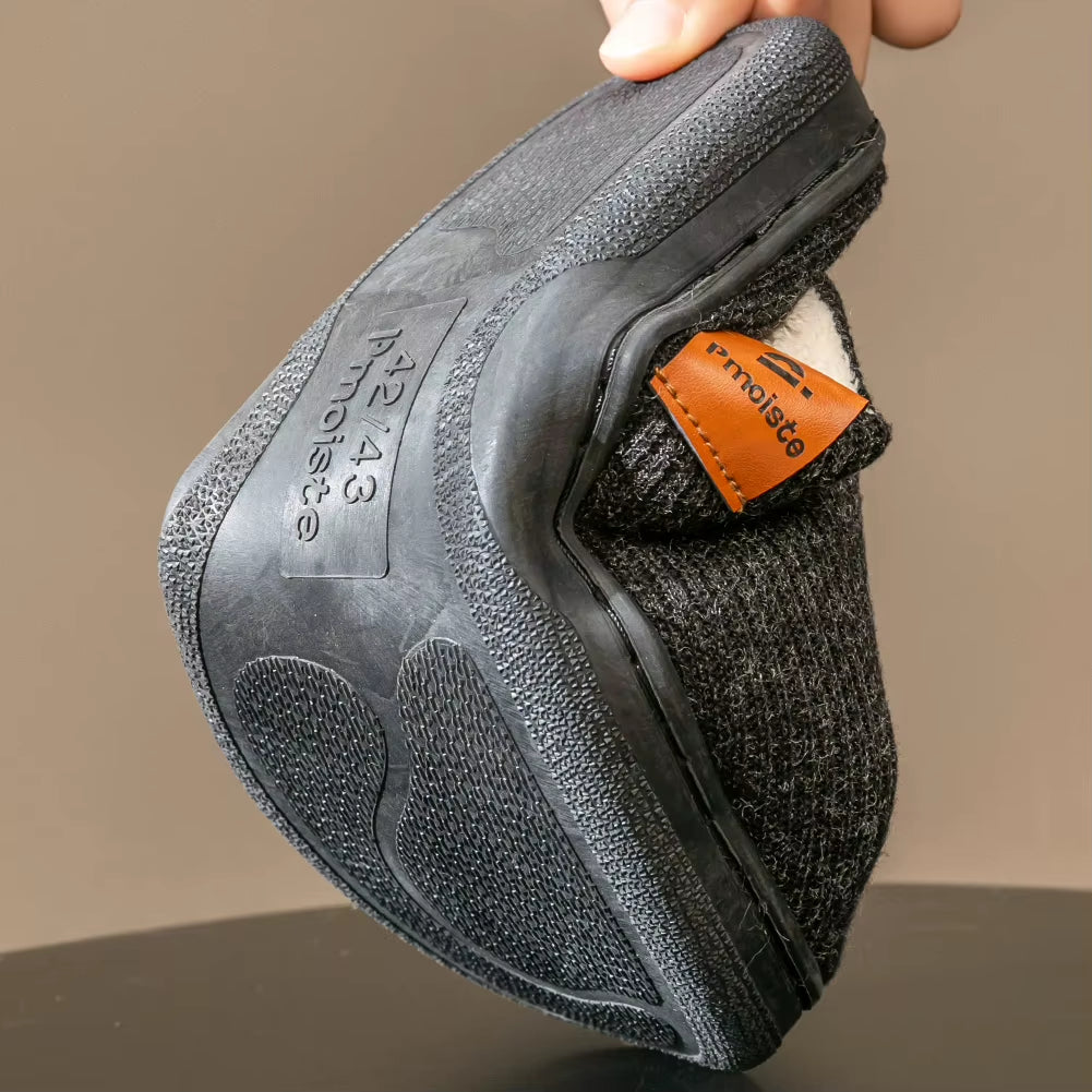 Cozy Memory Foam Slippers for Men - Soft Suede, Non-Slip TPR Sole, and Stylish Stripe Design