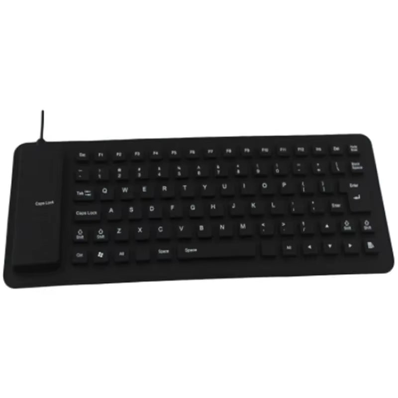 Silicone Mute Soft Keyboard 85-Key Computer Keyboard USB Wired Keyboard Portable Mini yo Laptop Pc Folding Waterproof Keyboard