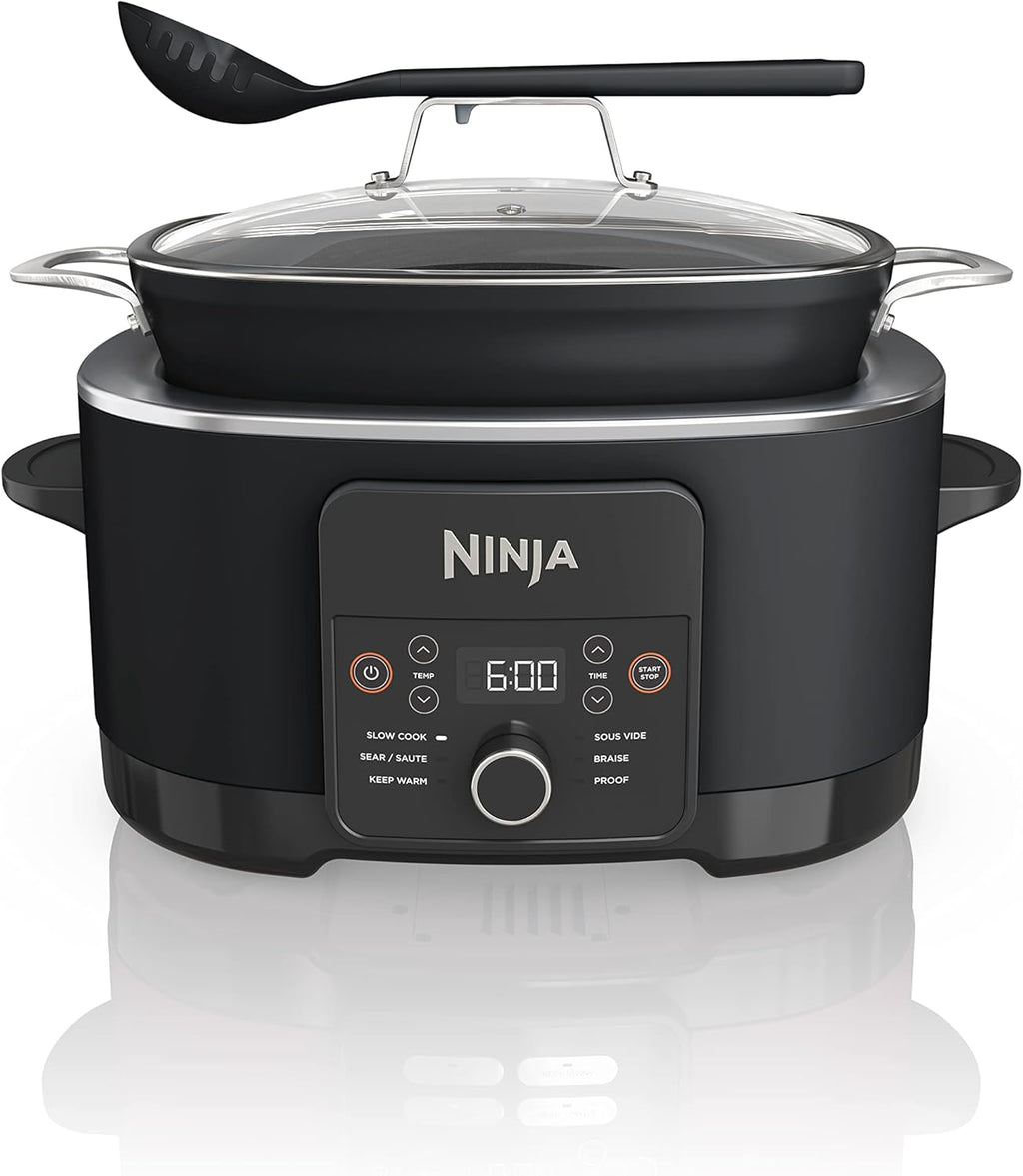 Possible cooker™ Plus 12-in-1 Multi-Cooker, 8.5-Qt – Sous Vide, Proof, Slow Cook, Dutch Oven & More | Nonstick, Oven-Safe Pot to 500°F | Glass Lid & Integrated Spoon | Black (MC1010)