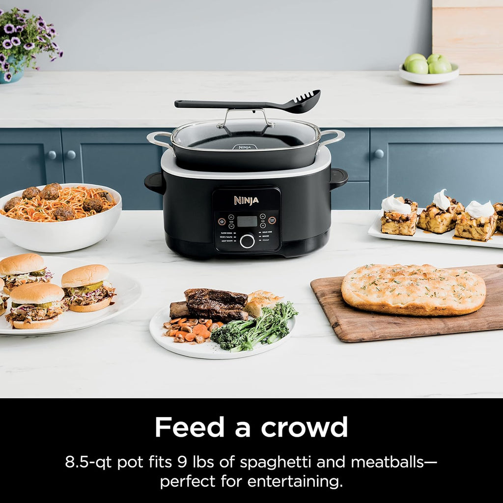 Possible cooker™ Plus 12-in-1 Multi-Cooker, 8.5-Qt – Sous Vide, Proof, Slow Cook, Dutch Oven & More | Nonstick, Oven-Safe Pot to 500°F | Glass Lid & Integrated Spoon | Black (MC1010)