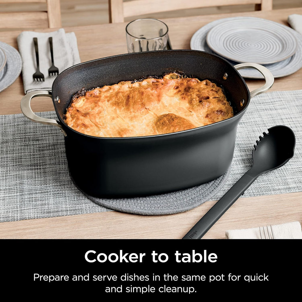 Possible cooker™ Plus 12-in-1 Multi-Cooker, 8.5-Qt – Sous Vide, Proof, Slow Cook, Dutch Oven & More | Nonstick, Oven-Safe Pot to 500°F | Glass Lid & Integrated Spoon | Black (MC1010)